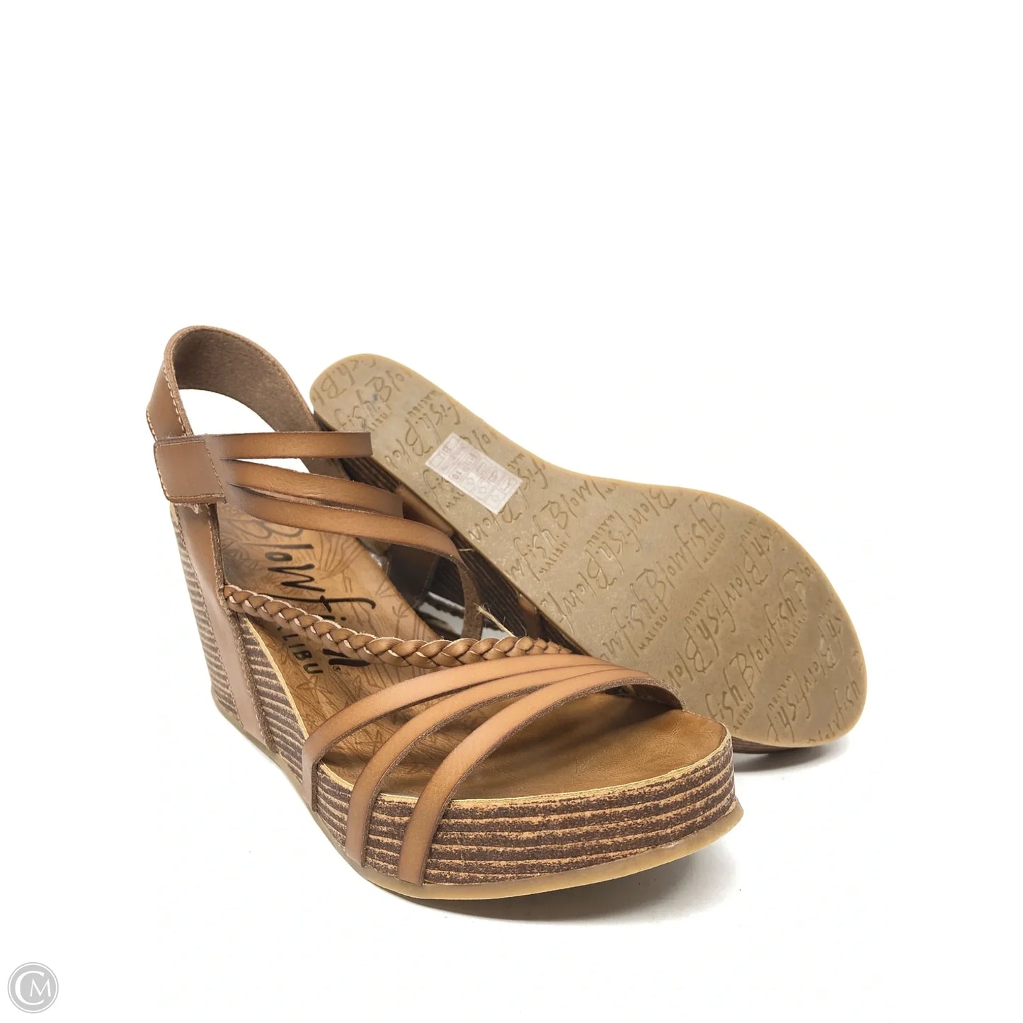 Sandals Heels Wedge By Blowfish In Brown, Size: 10