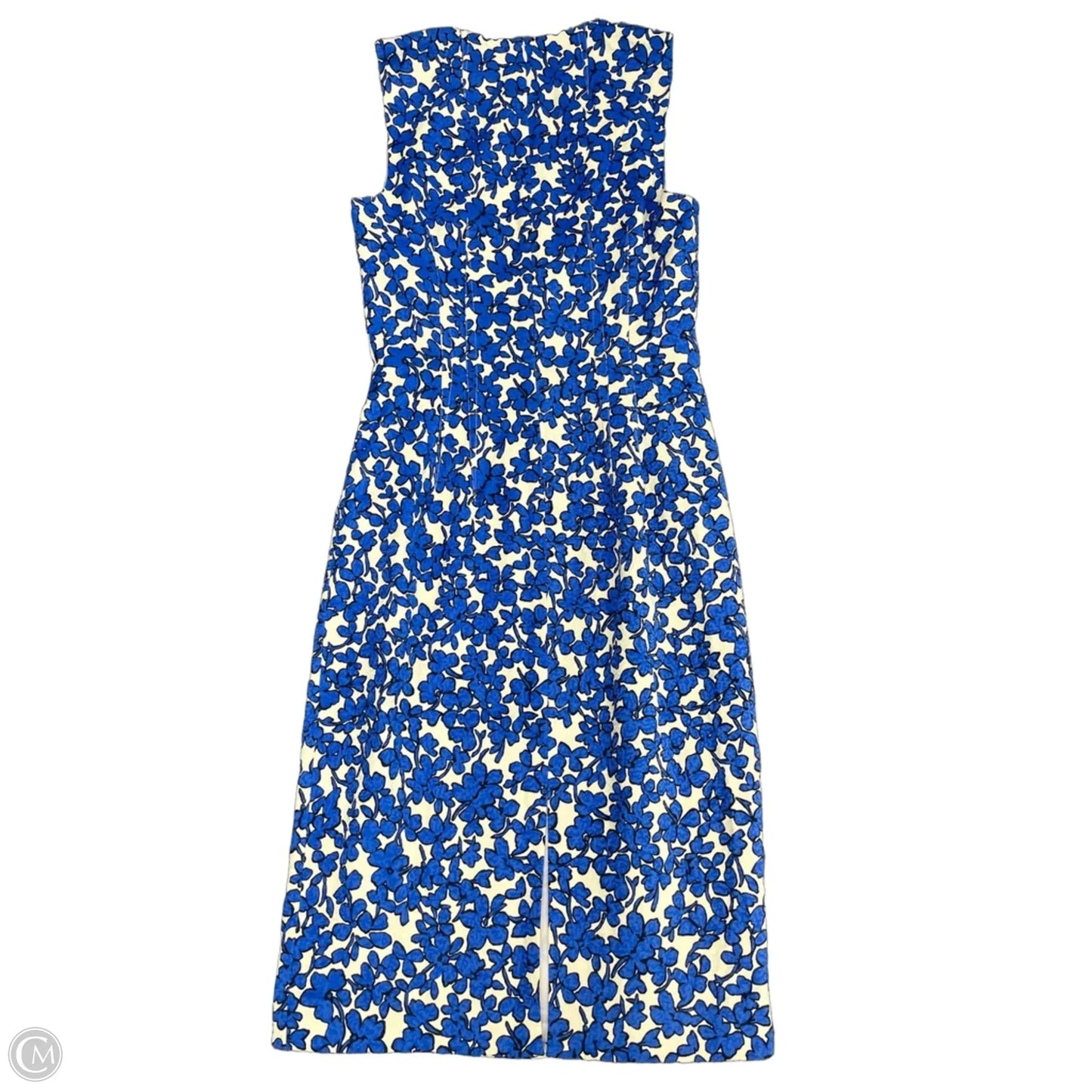 Dress Designer By Michael Kors Collection In Blue & Cream, Size: 4
