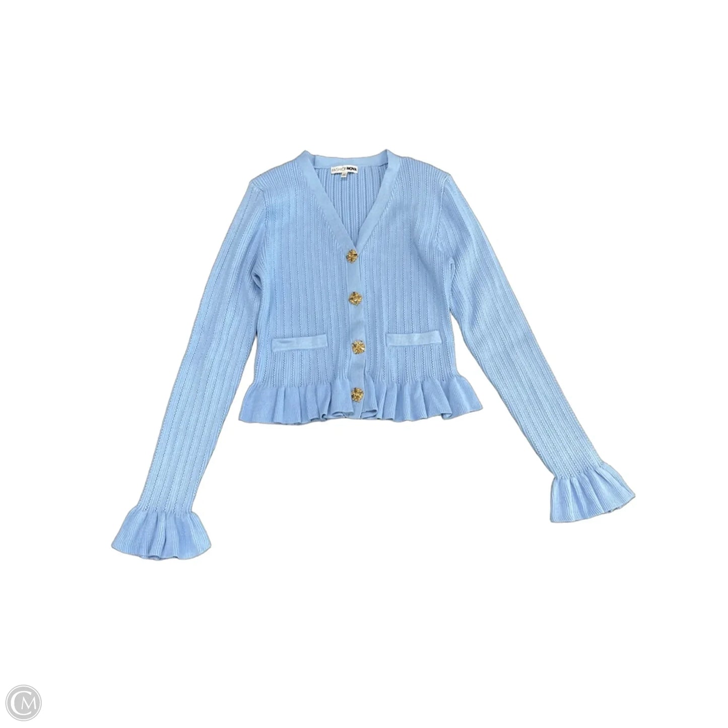 Cardigan By Fashion Nova In Blue, Size: Xs