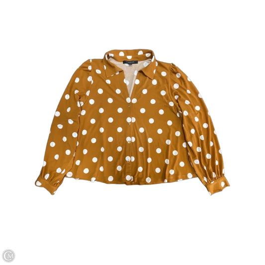 Top Long Sleeve By Marc New York In Polkadot Pattern, Size: L