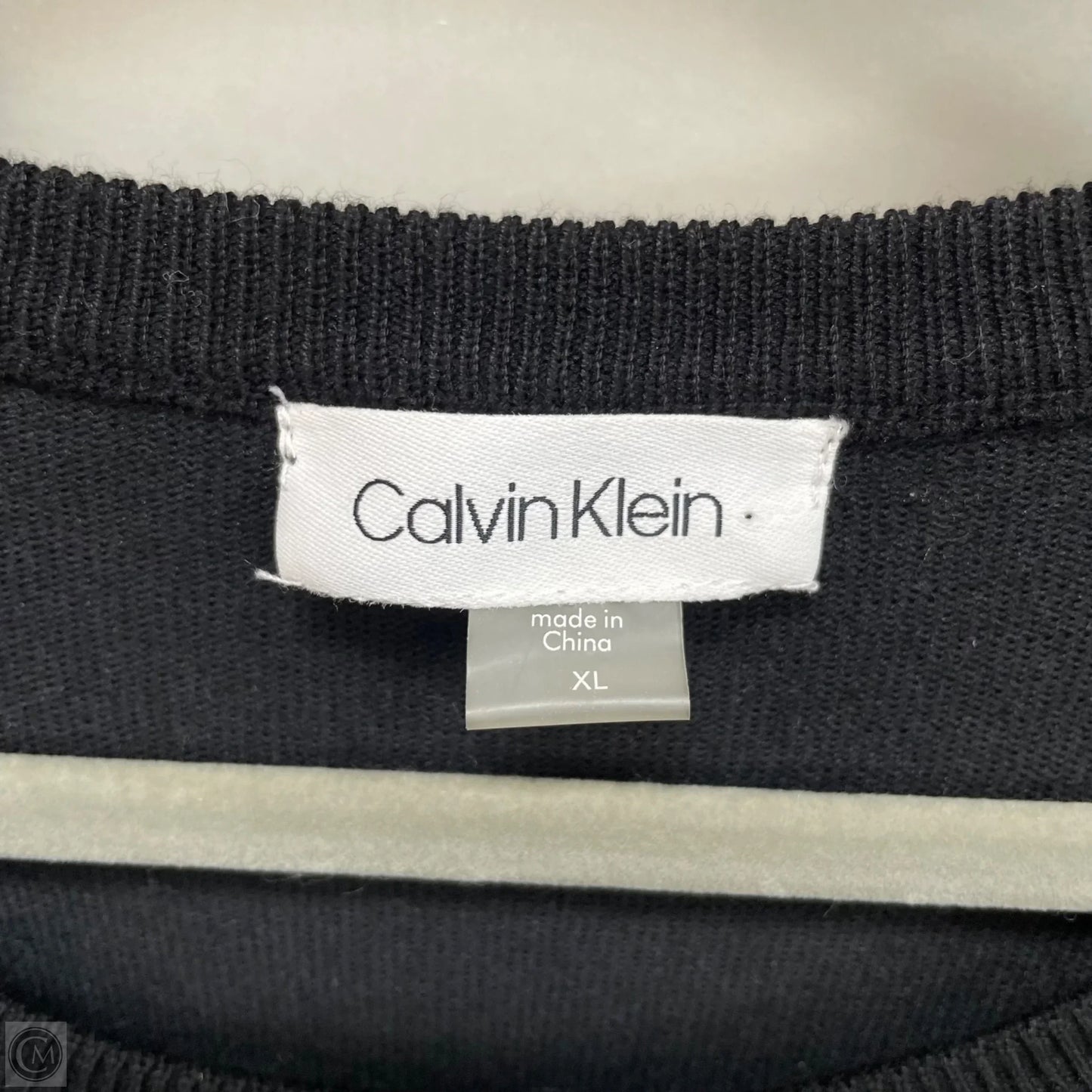 Dress Sweater By Calvin Klein In Black, Size: Xl