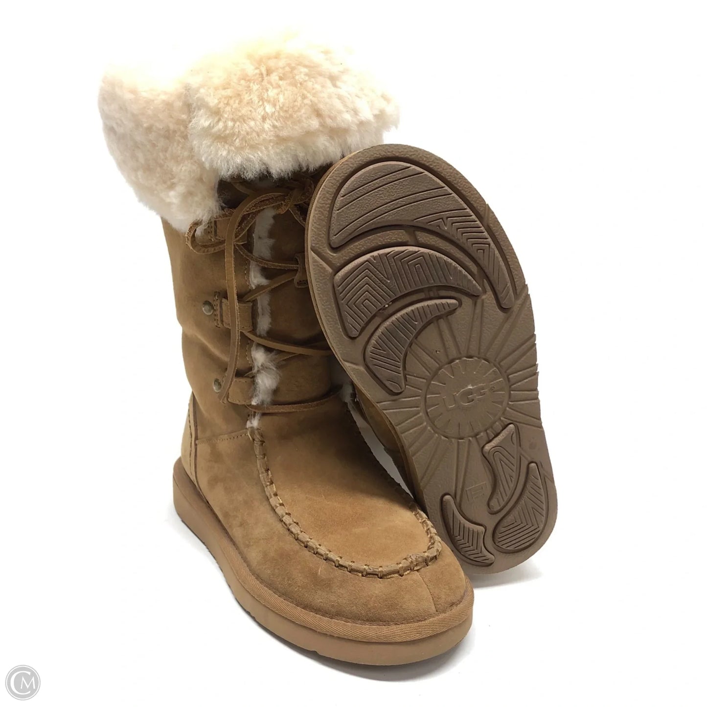 Boots Designer By Ugg In Tan, Size: 5