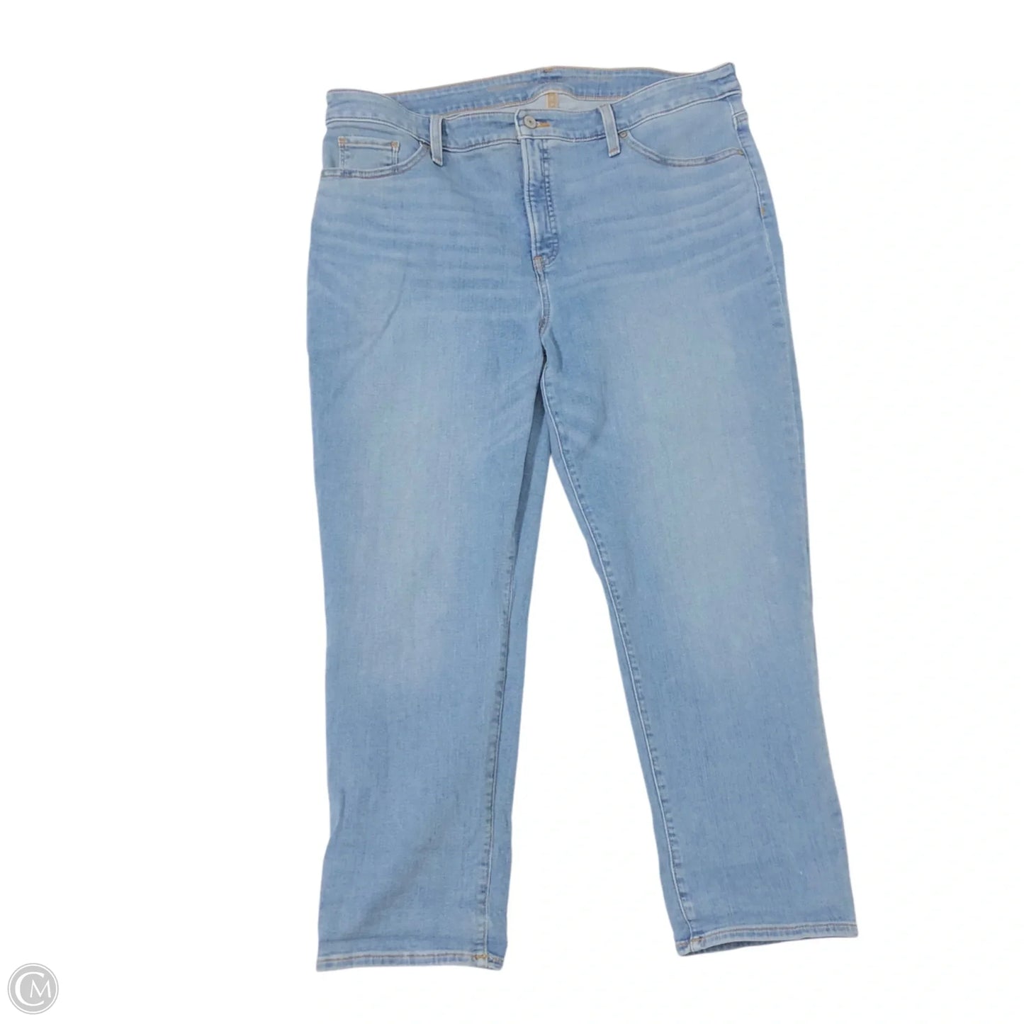 Jeans Cropped By Chicos In Blue Denim, Size: 16