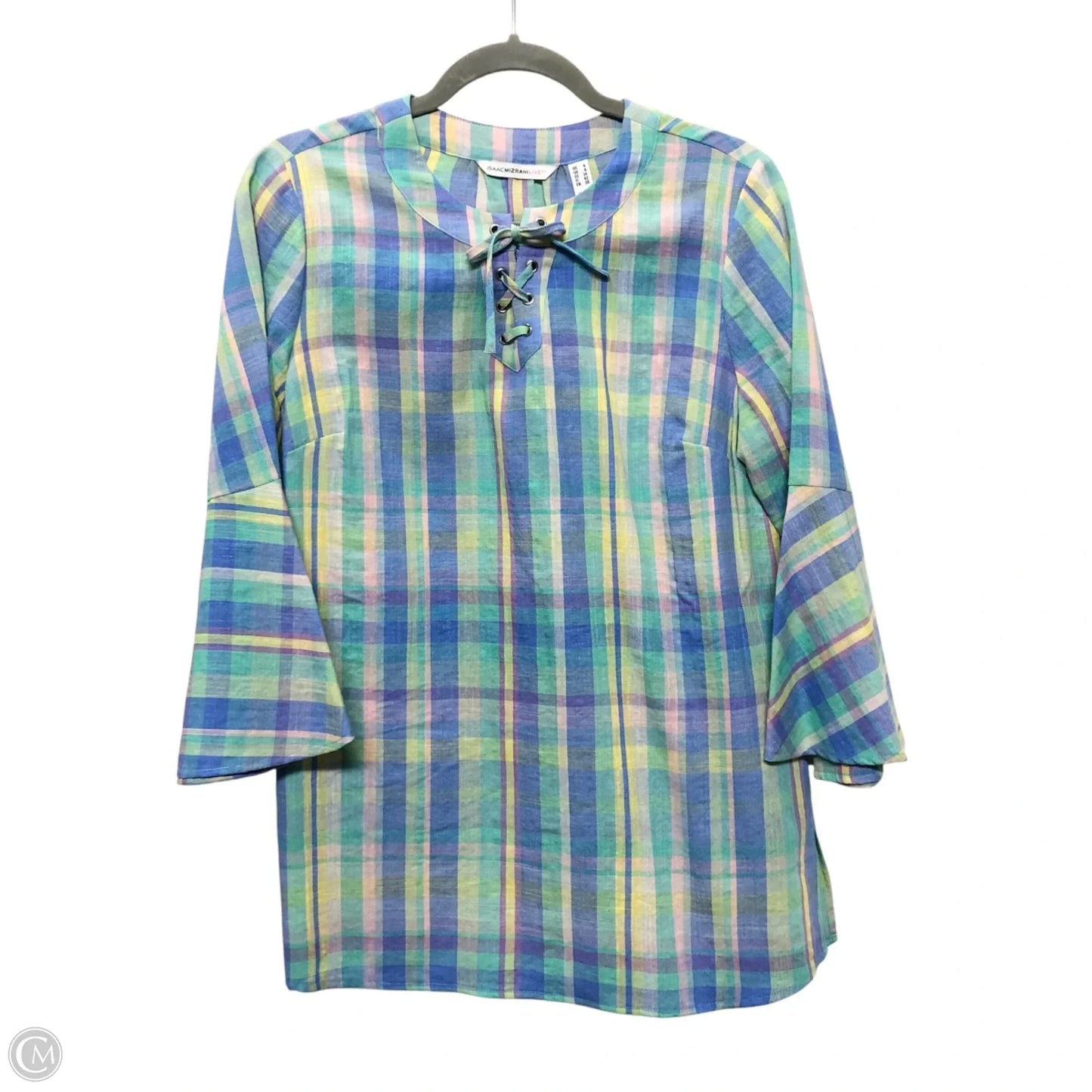 Top 3/4 Sleeve By Isaac Mizrahi Live Qvc In Multi-colored, Size: 4