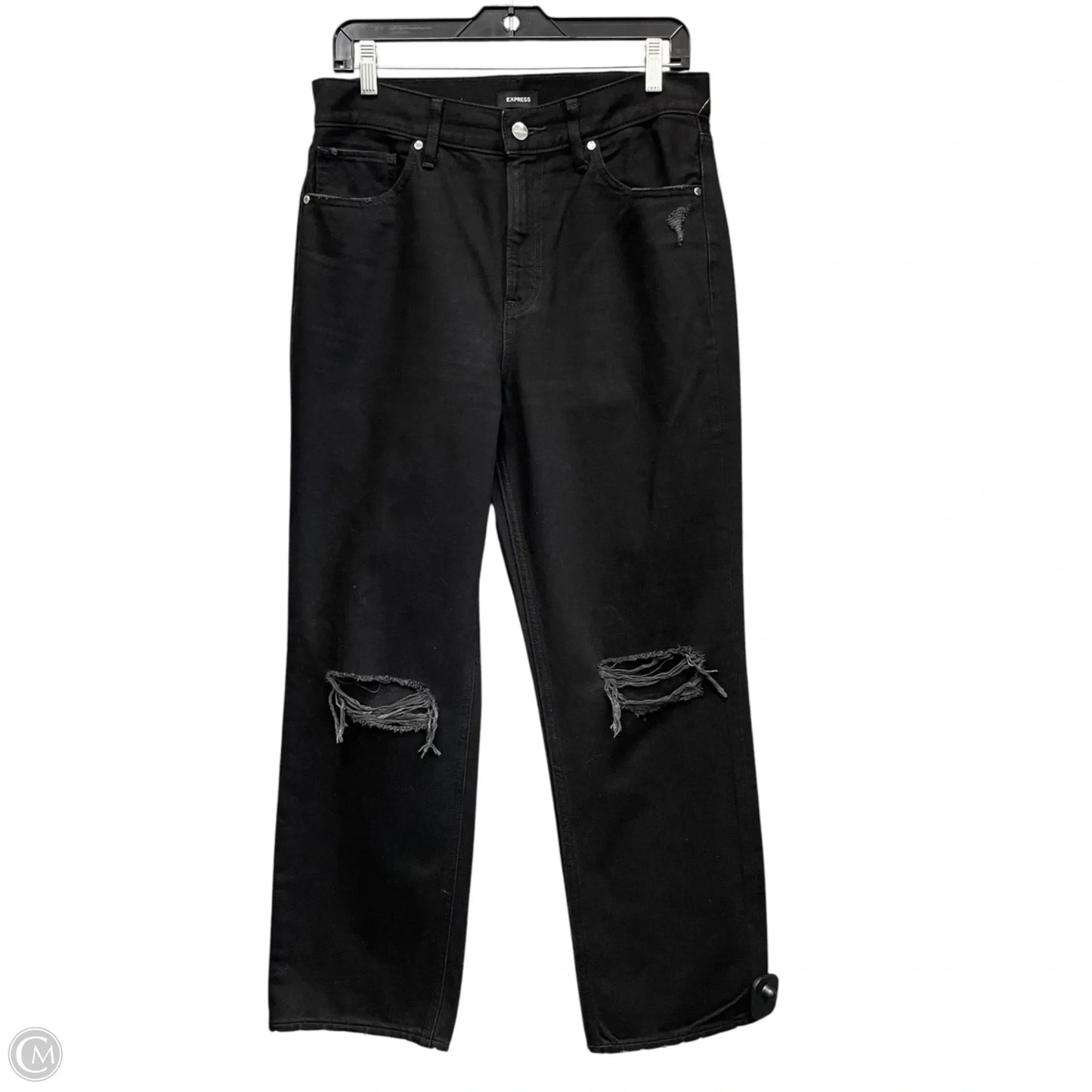 Jeans Straight By Express In Black, Size: 6