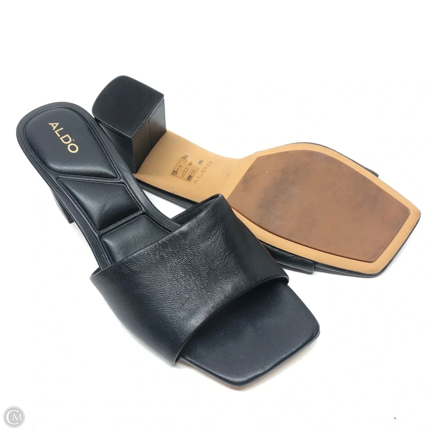 Sandals Heels Block By Aldo In Black, Size: 9