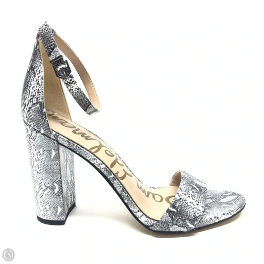 Sandals Heels Block By Sam Edelman In Animal Print, Size: 8.5