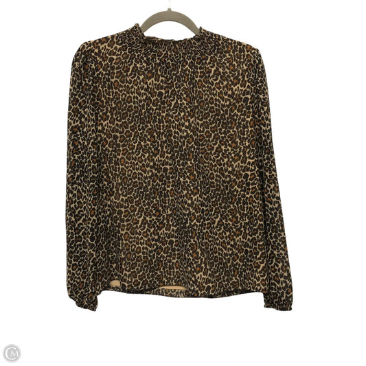 Top Long Sleeve By J. Crew In Animal Print, Size: S