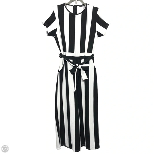 Jumpsuit By Boohoo Boutique In Black & White, Size: 12
