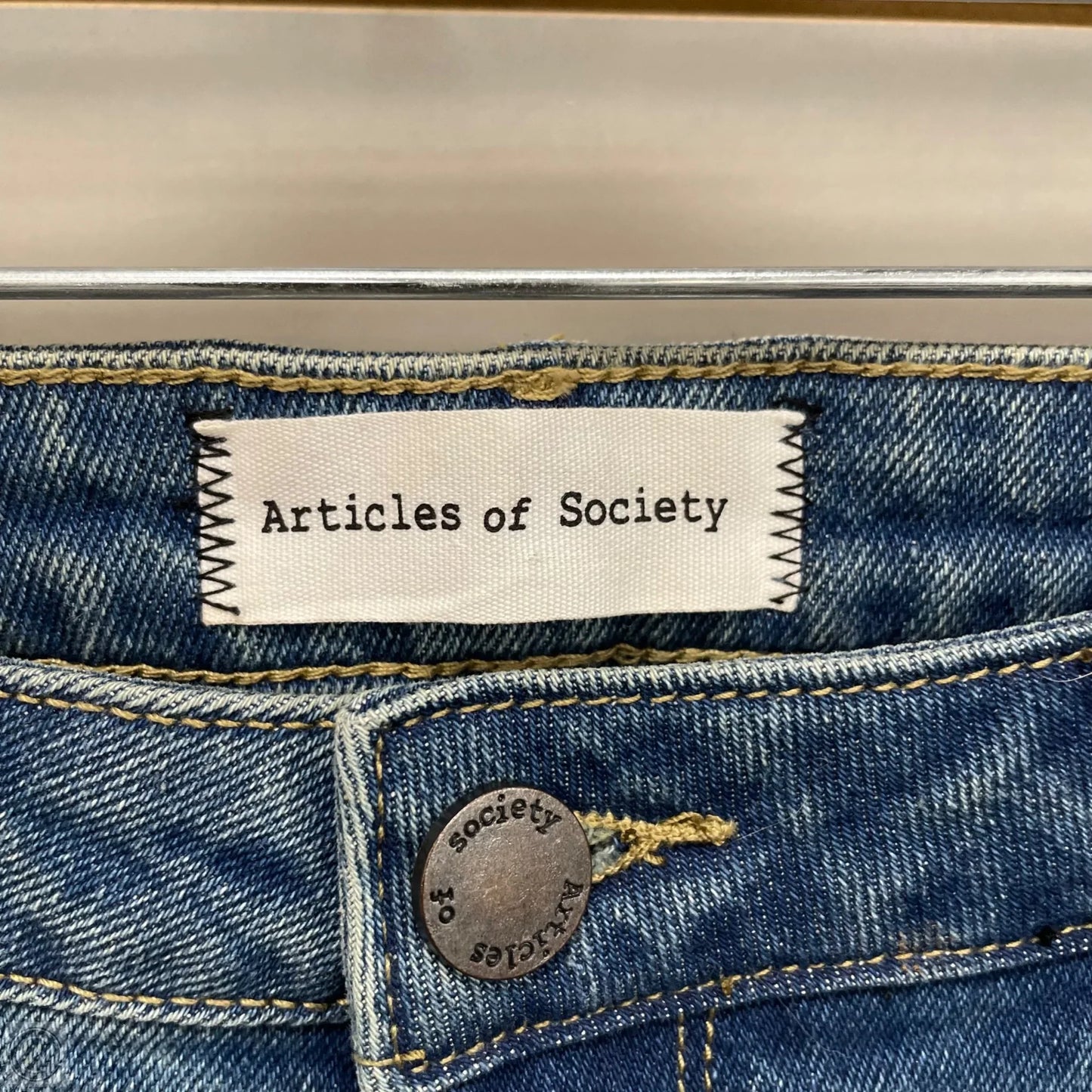 Jeans Straight By Articles Of Society In Blue Denim, Size: 10