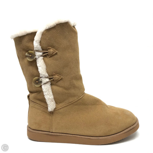Boots Mid-calf Flats By Old Navy In Tan, Size: 9