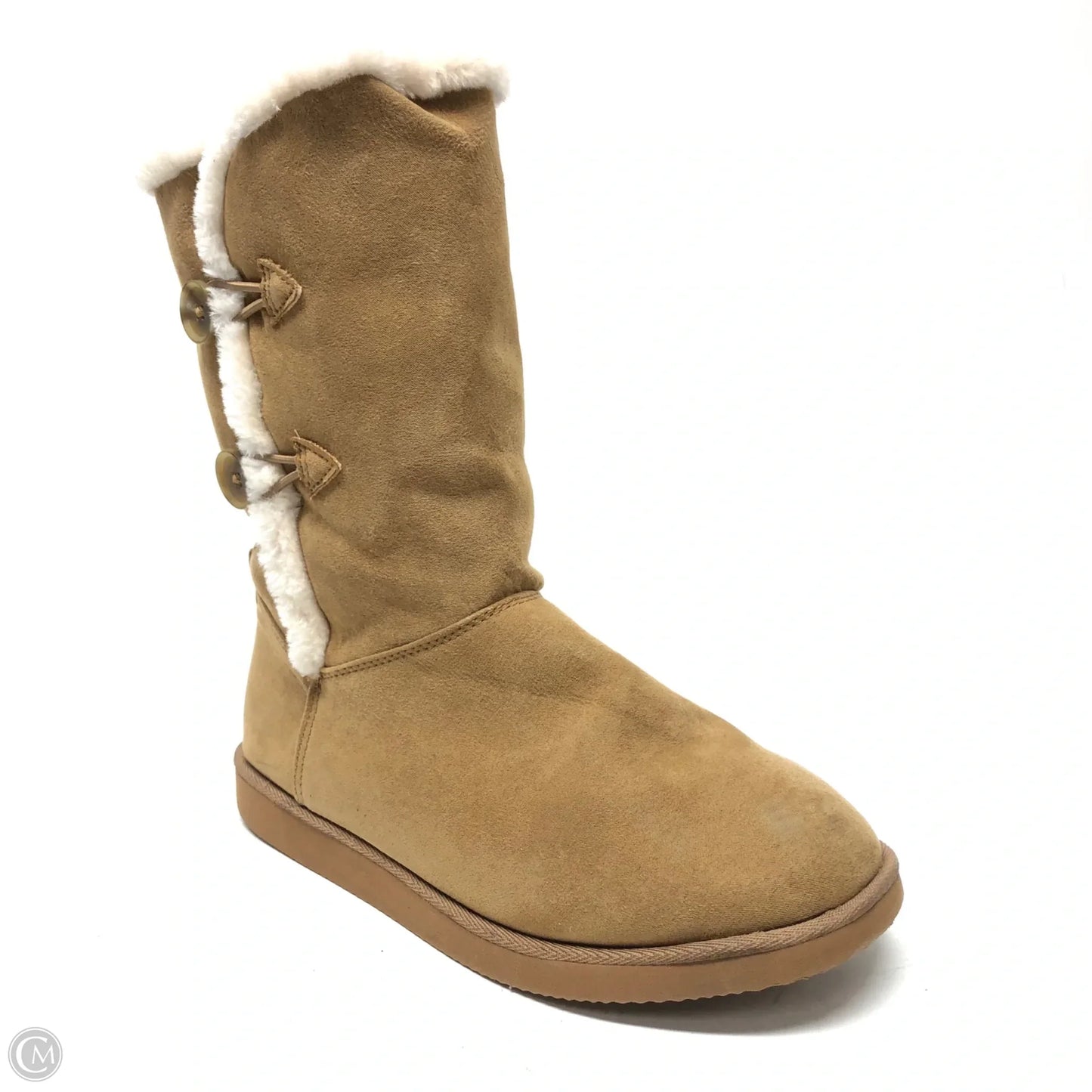 Boots Mid-calf Flats By Old Navy In Tan, Size: 9
