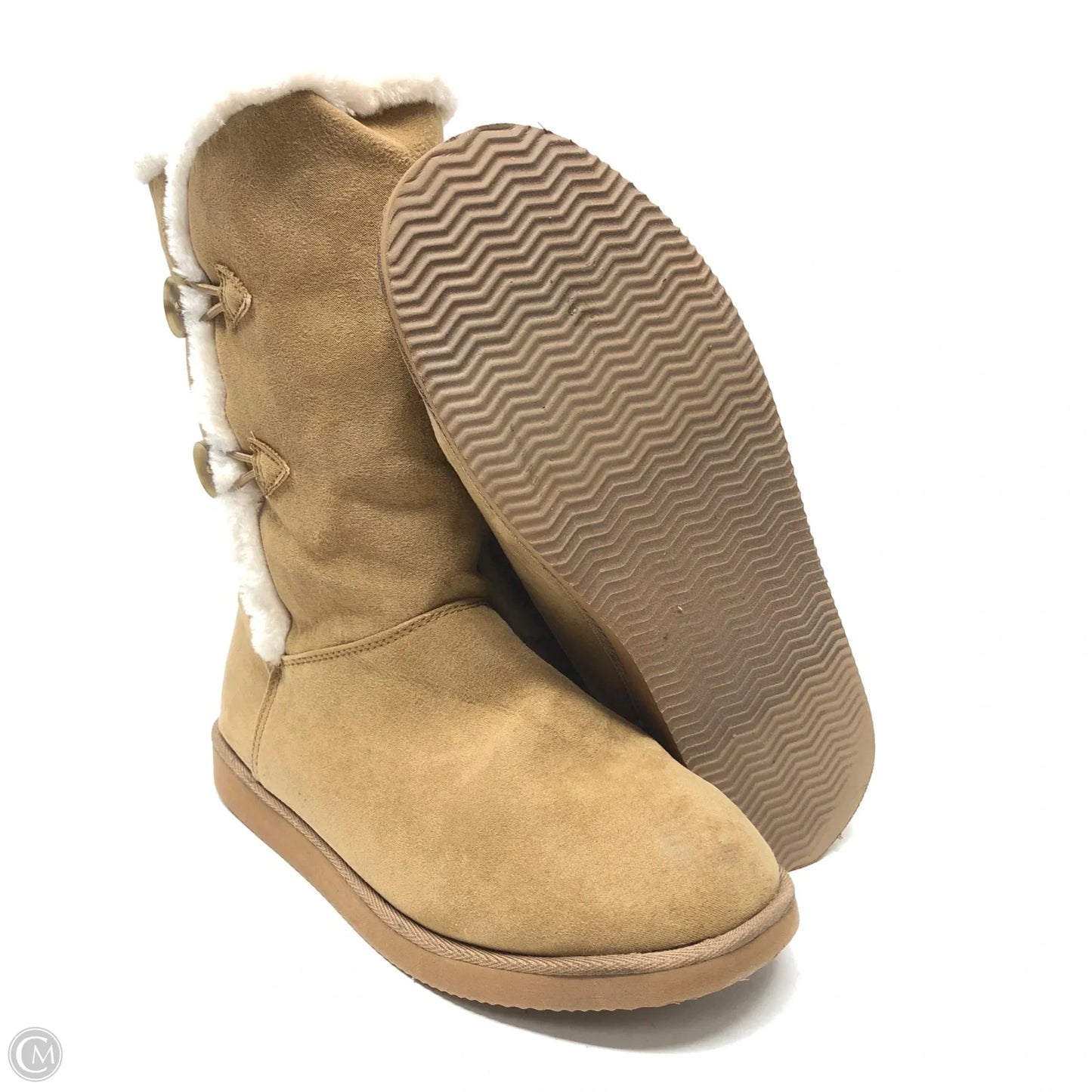 Boots Mid-calf Flats By Old Navy In Tan, Size: 9