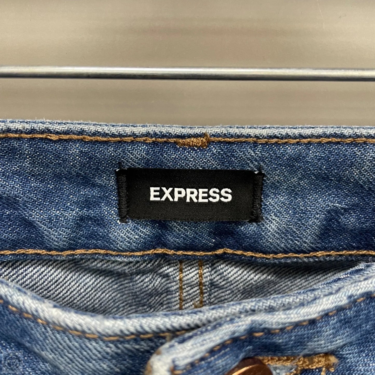 Jeans Wide Leg By Express In Blue Denim, Size: 6