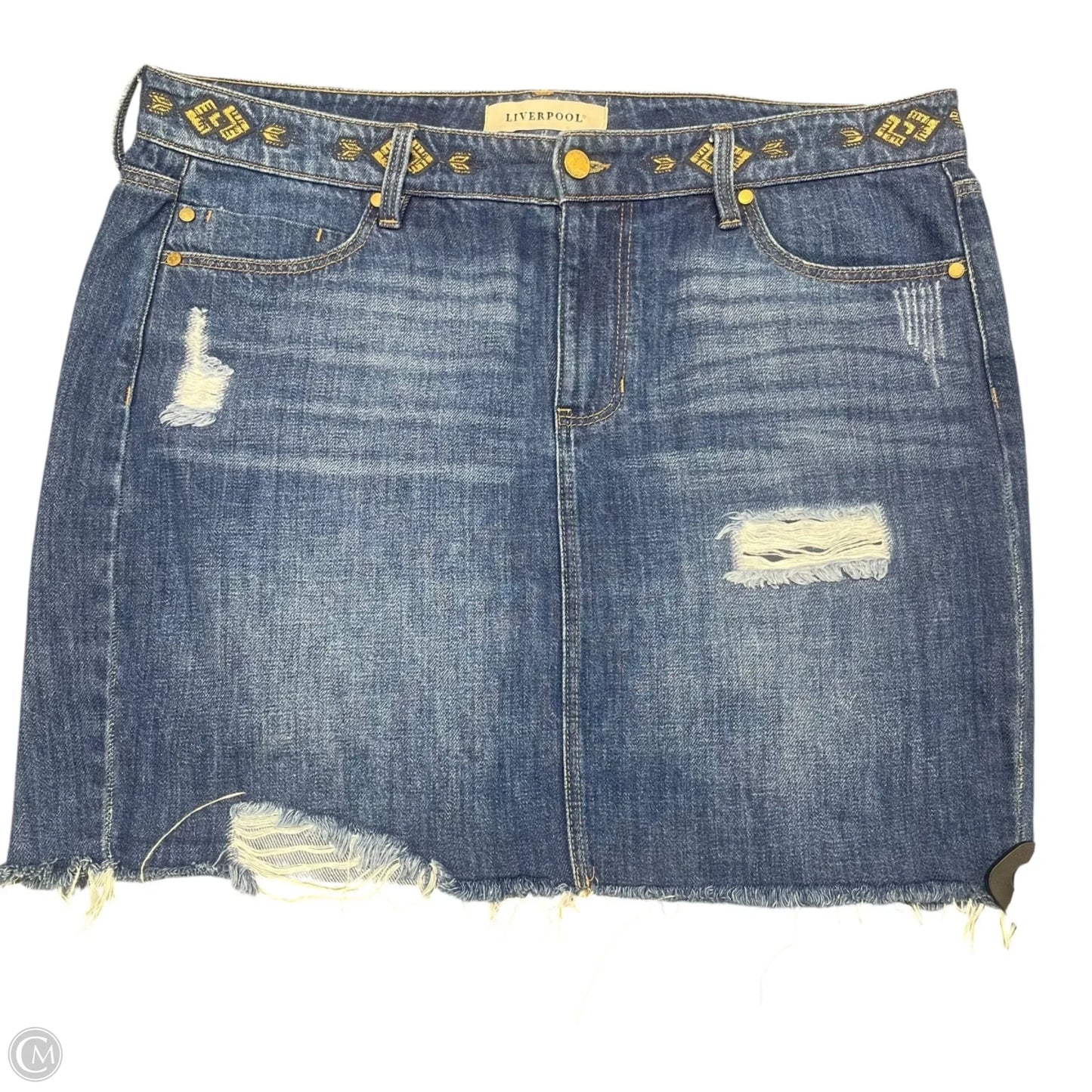 Skirt Mini & Short By Liverpool In Blue, Size: 12