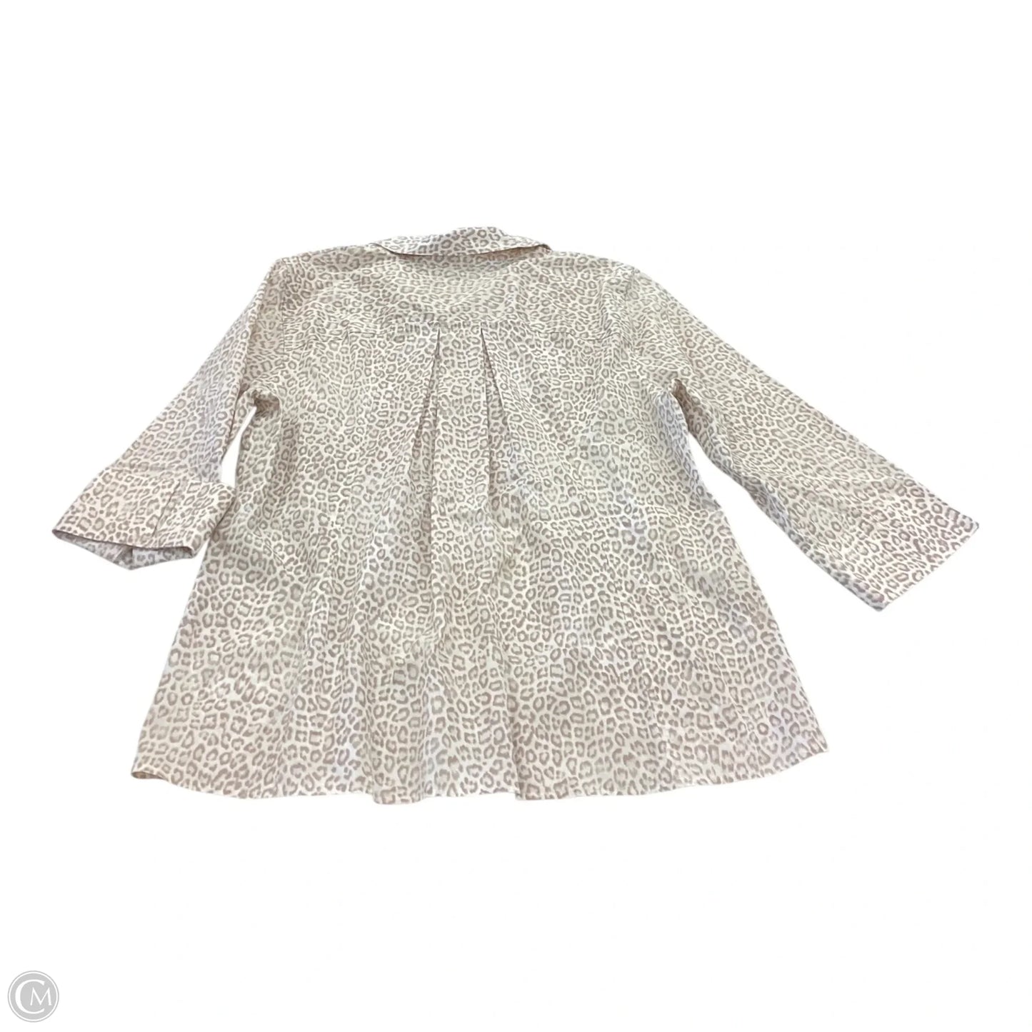 Top 3/4 Sleeve By Chicos In Animal Print, Size: 0p