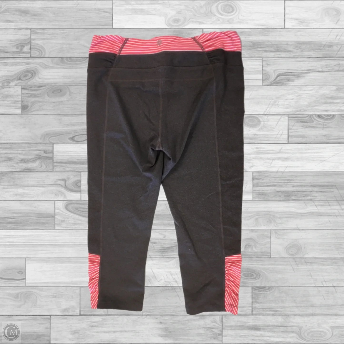 Athletic Capris By Athleta In Grey & Pink, Size: L