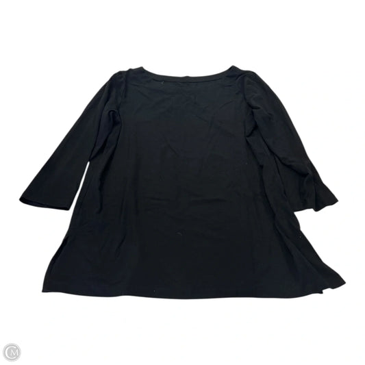 Top 3/4 Sleeve Basic By Susan Graver In Black, Size: M