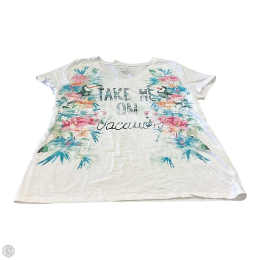 Top Short Sleeve Basic By Sonoma In White, Size: L