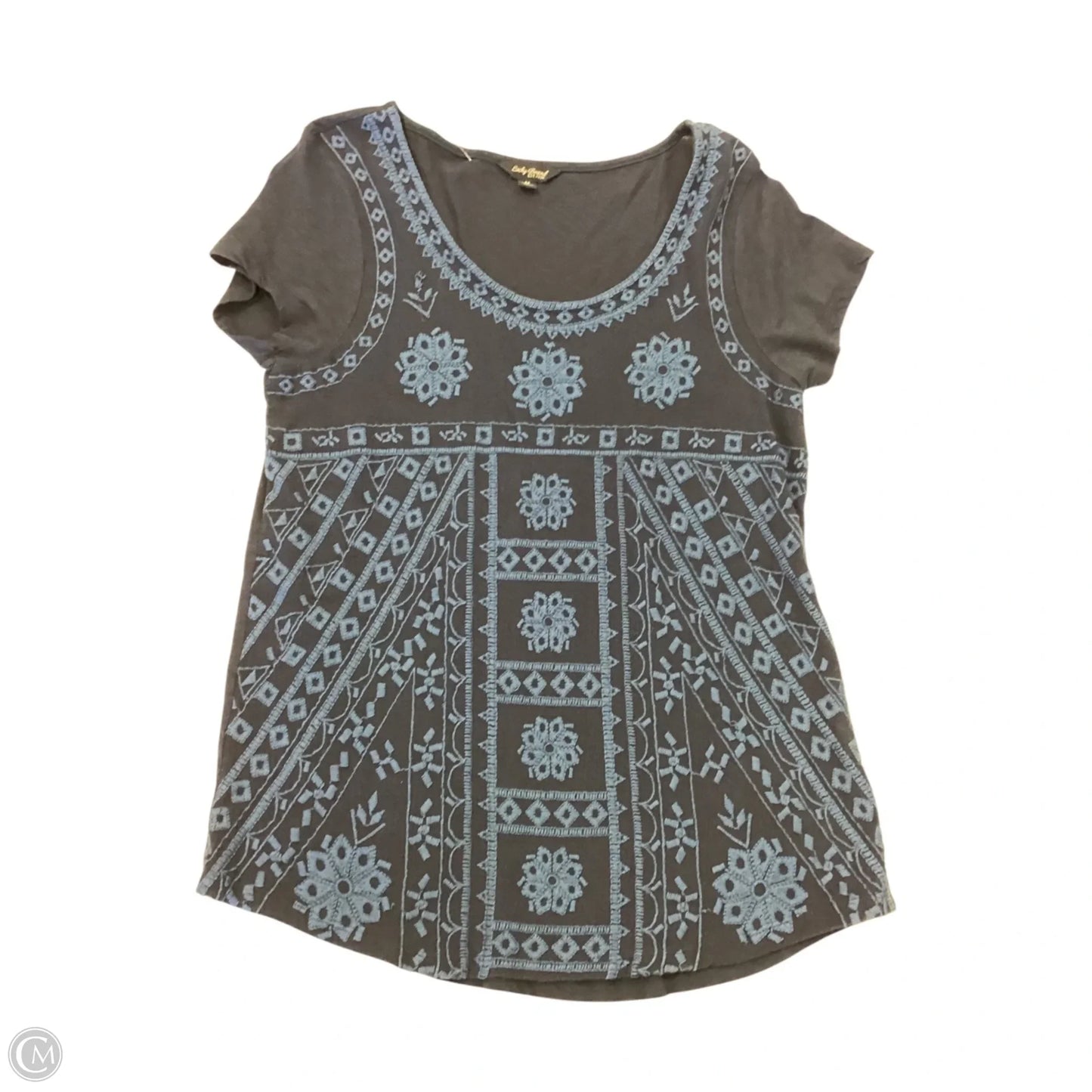 Top Short Sleeve By Lucky Brand In Navy, Size: M