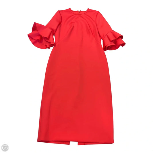 Dress Casual Midi By Black Halo In orange Size: 10