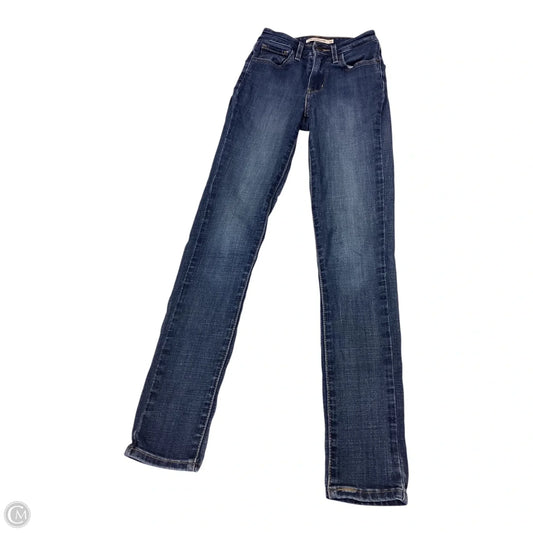 Jeans Skinny By Levis In Blue Denim, Size: 0