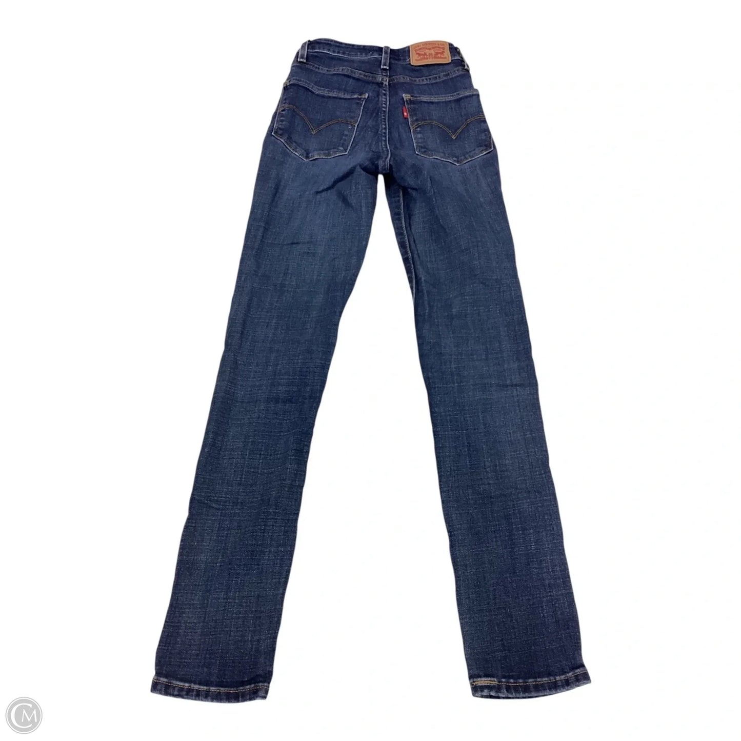 Jeans Skinny By Levis In Blue Denim, Size: 0