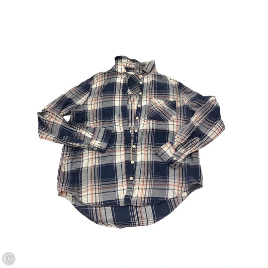 Top Long Sleeve By Aeropostale In Plaid Pattern, Size: M