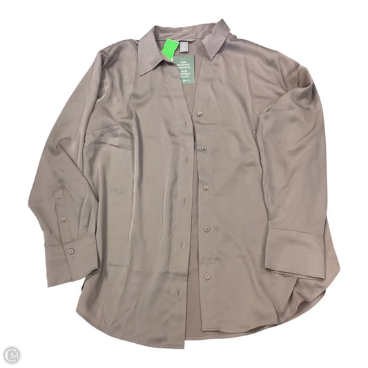 Top Long Sleeve By H&m In Tan, Size: Xl