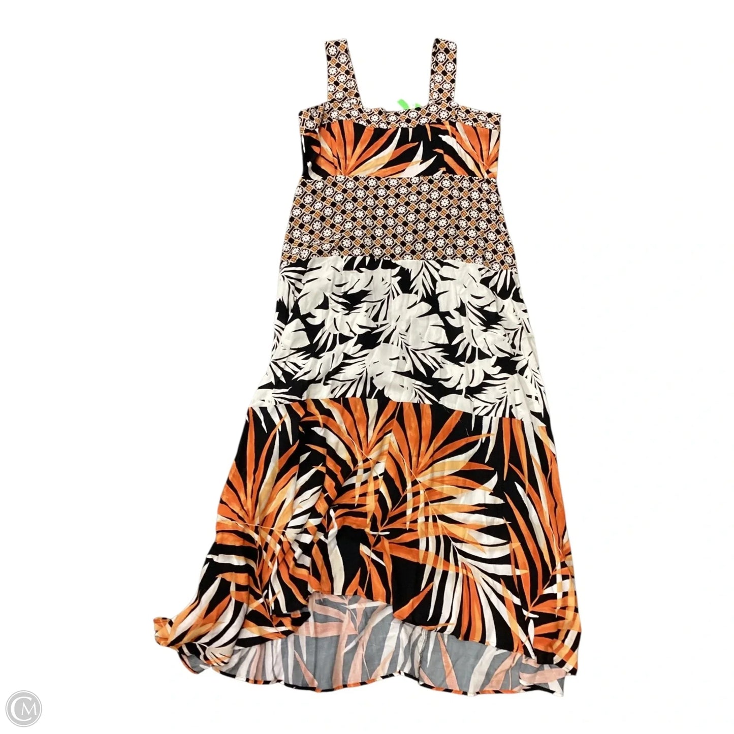 Dress Casual Maxi By Clothes Mentor In Black & Orange, Size: Xl