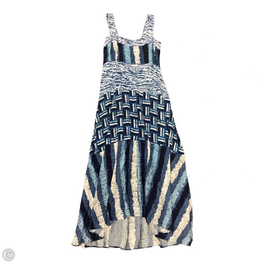 Dress Casual Maxi By Clothes Mentor In Blue & White, Size: Xl