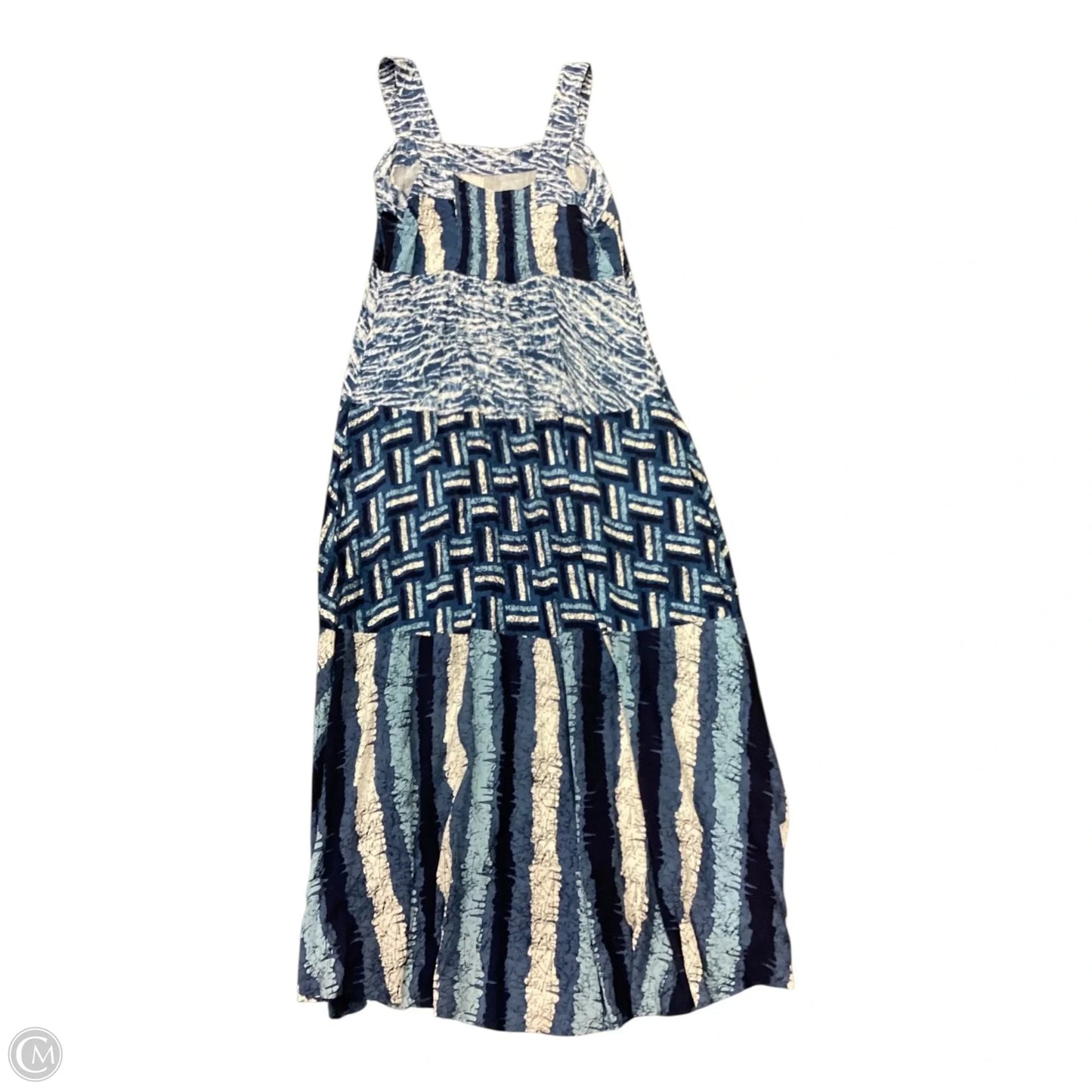 Dress Casual Maxi By Clothes Mentor In Blue & White, Size: Xl