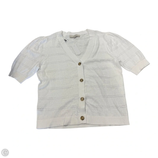 Top Short Sleeve By Loft In White, Size: L