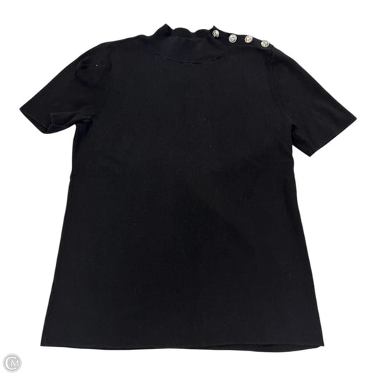 Top Short Sleeve By Talbots In Black, Size: S