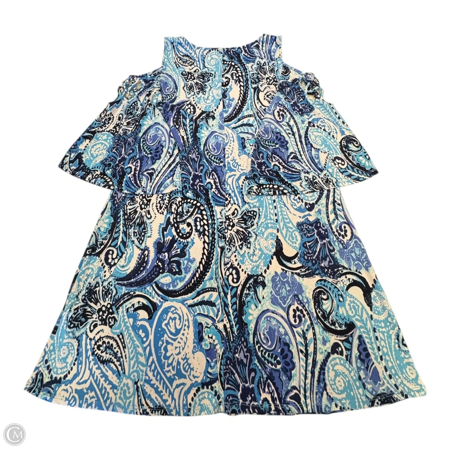 Dress Casual Short By Msk In Blue & White, Size: L