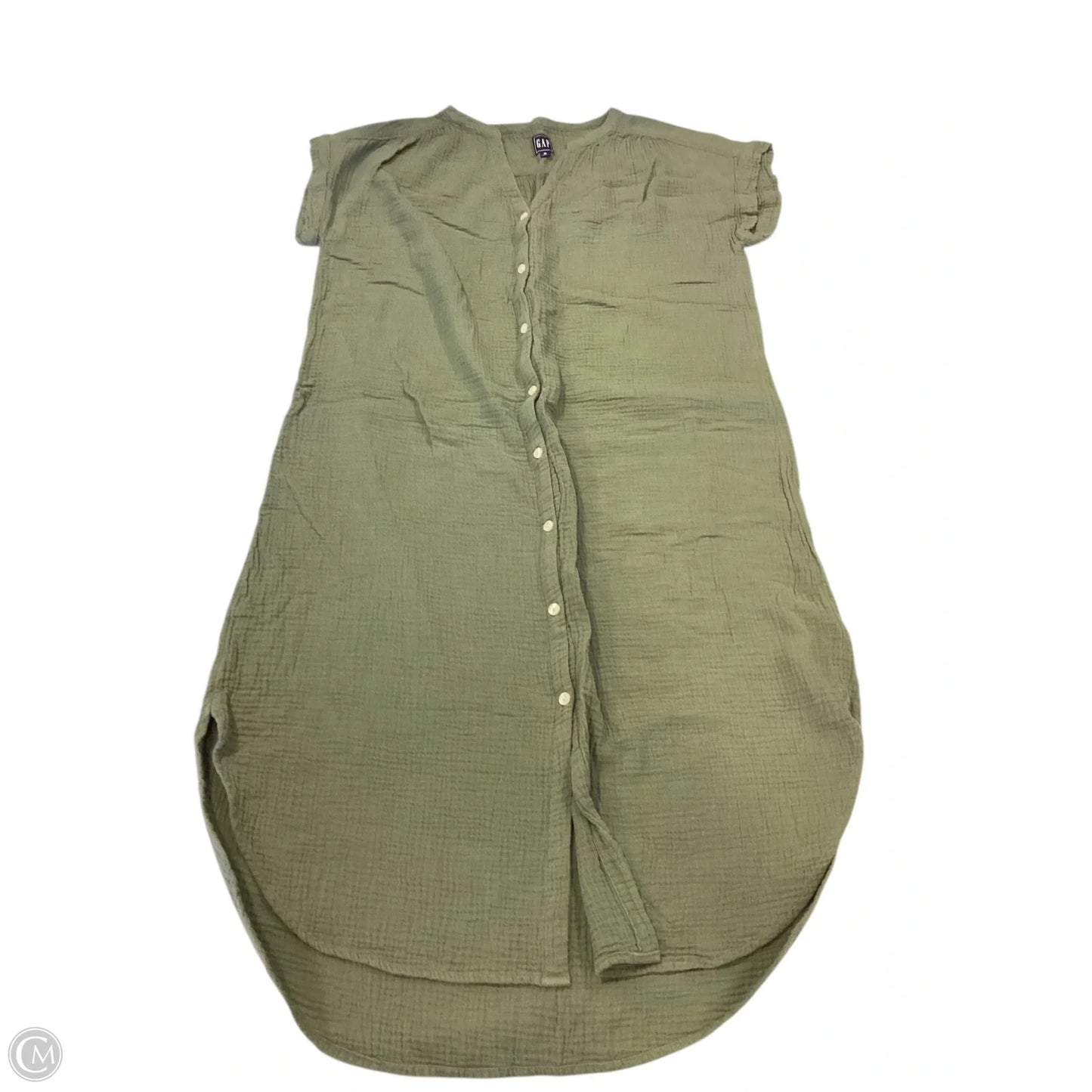 Dress Casual Midi By Gap In Green, Size: M