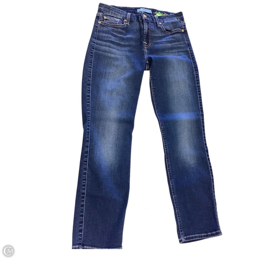 Jeans Skinny By 7 For All Mankind In Blue Denim, Size: 6