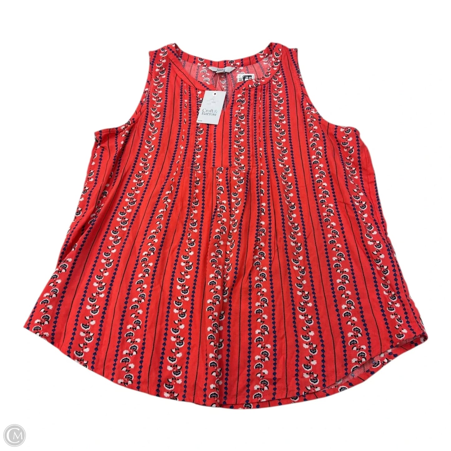 Top Sleeveless By Croft And Barrow In Red, Size: Lp
