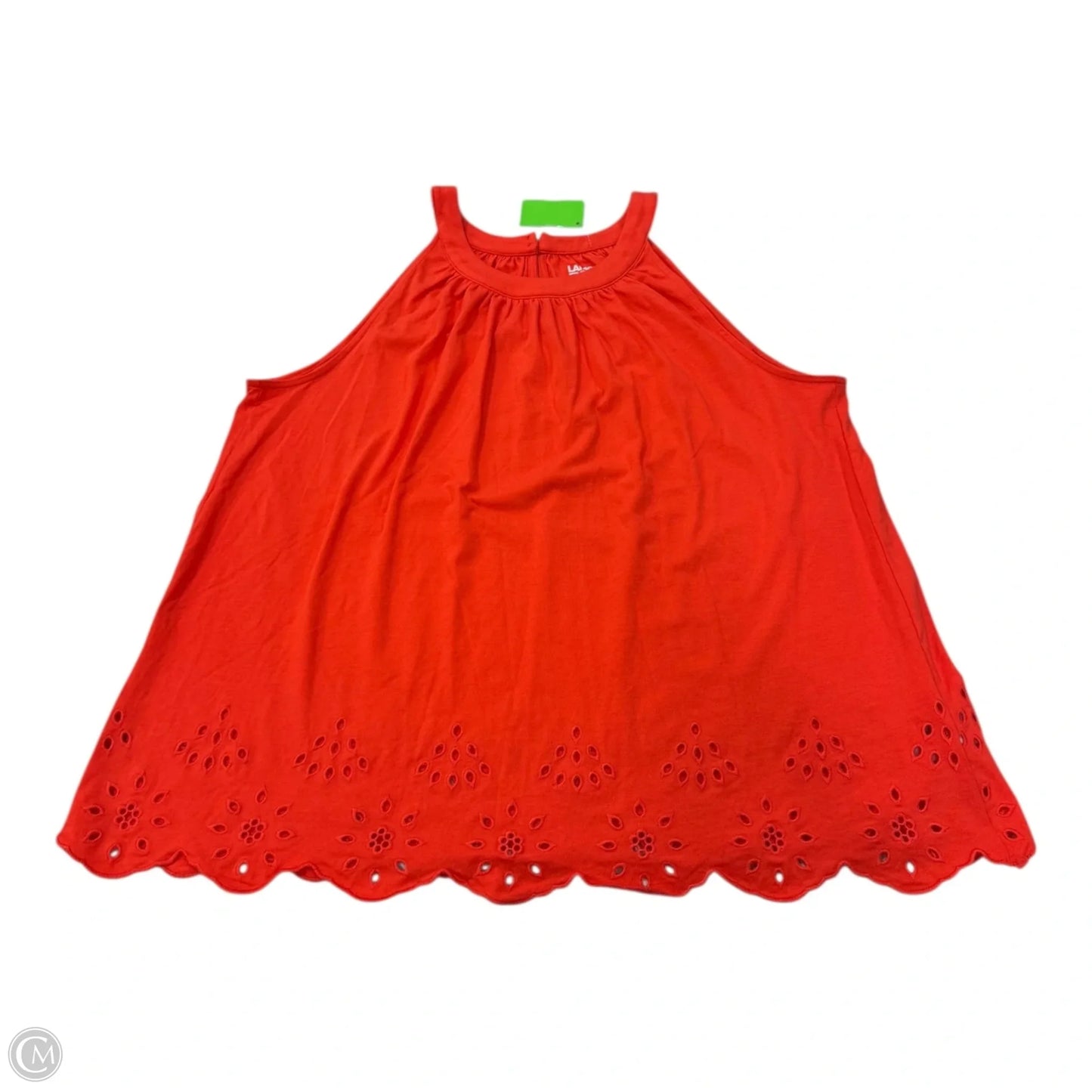 Top Sleeveless By Lands End In Red, Size: M