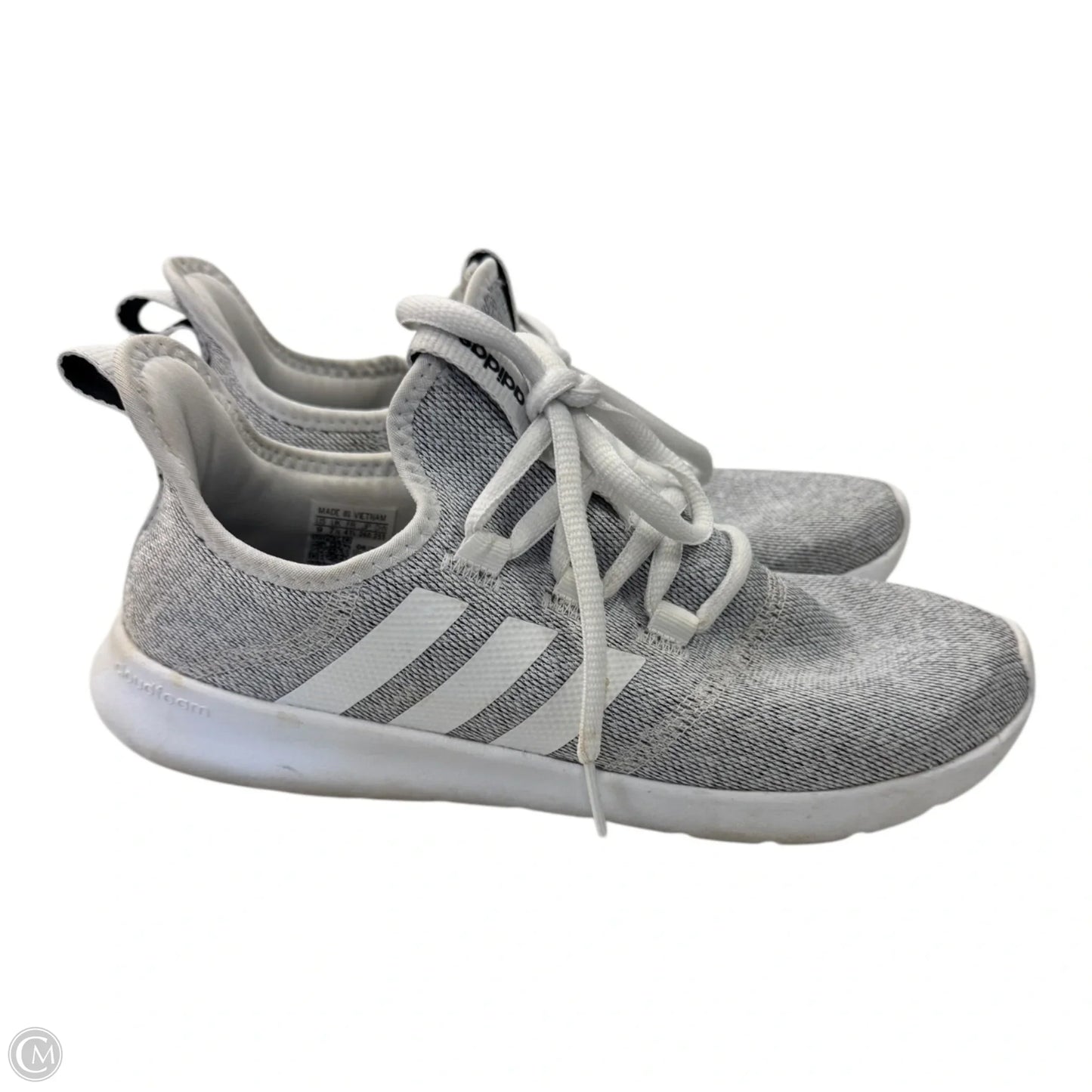 Shoes Sneakers By Adidas In Grey & White, Size: 9
