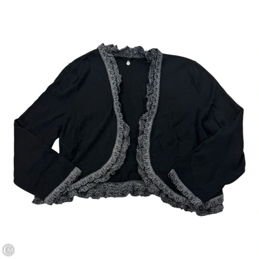 Cardigan By Knitted And Knotted In Black & Silver, Size: M