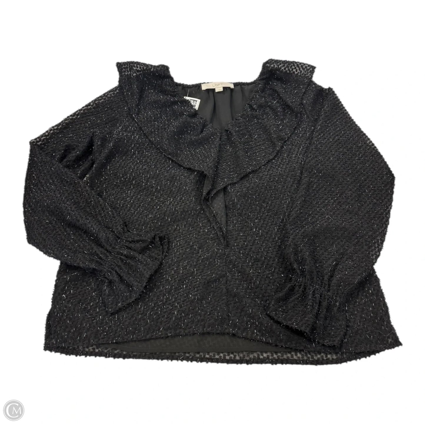Top Long Sleeve By Loft In Black, Size: S