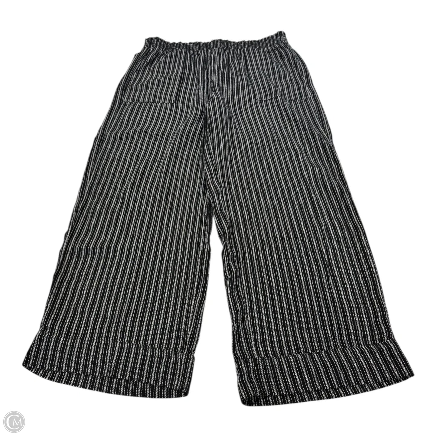 Pants Wide Leg By Time And Tru In Black & White, Size: L