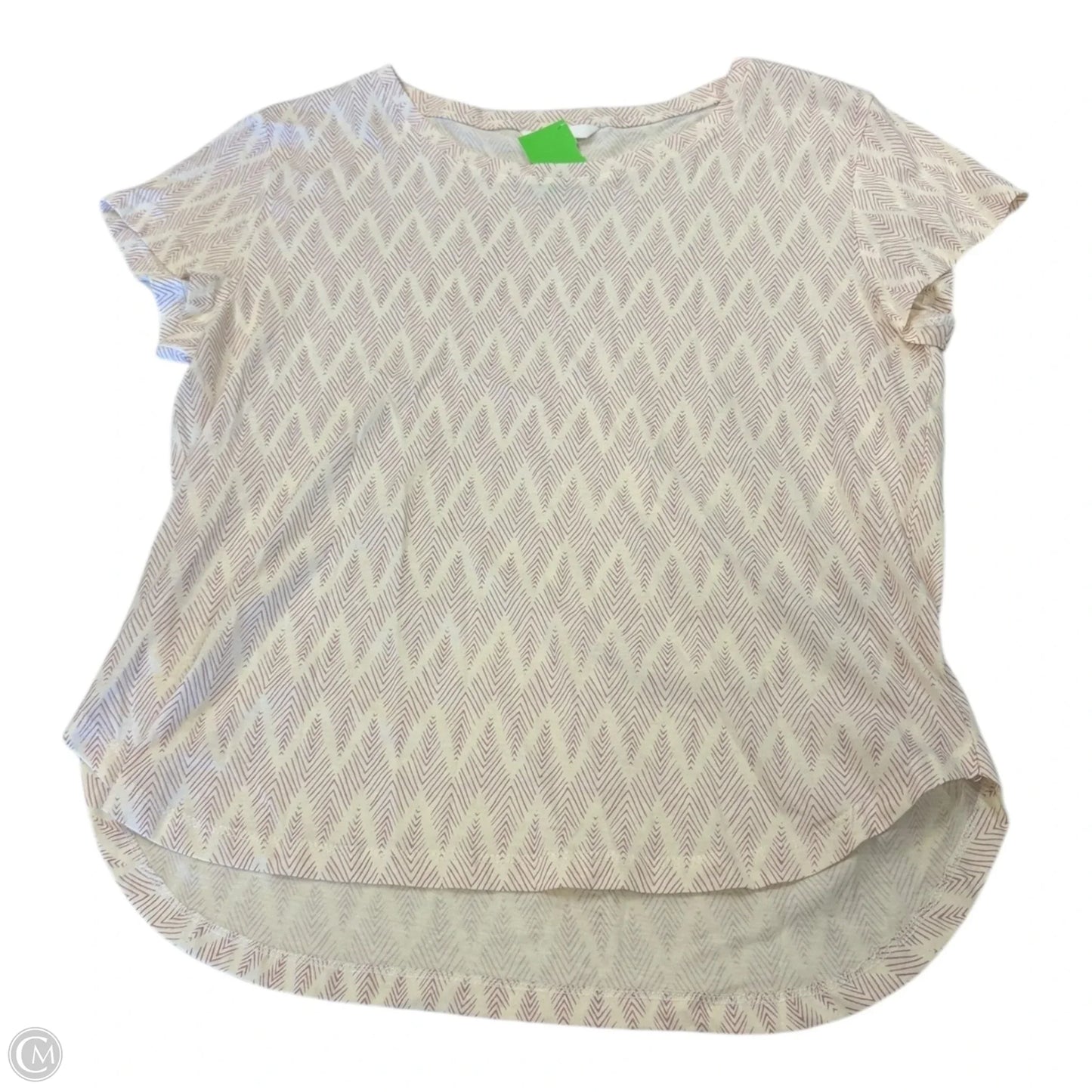 Top Short Sleeve Basic By H&m In Cream, Size: S