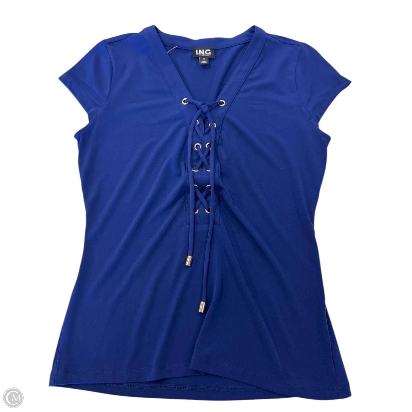 Top Short Sleeve By Inc In Blue, Size: Xs