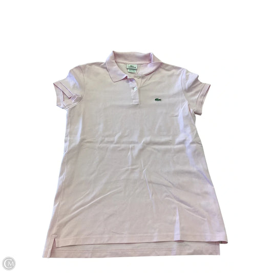 Top Short Sleeve By Lacoste In Pink, Size: Xl