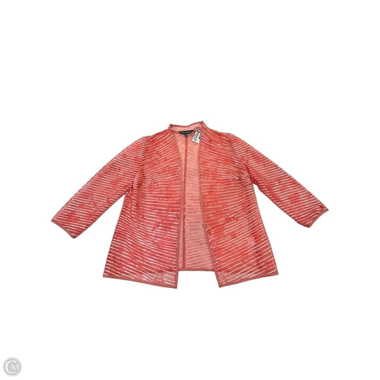 Cardigan By Ming Wang In Orange & Red, Size: Xs