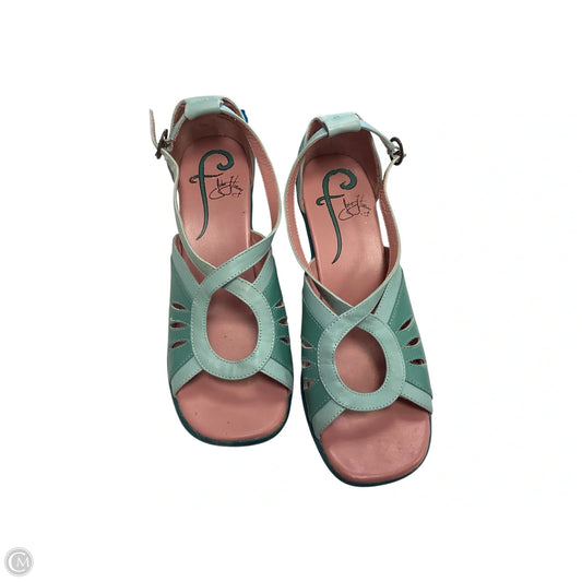 Shoes Heels Wedge By Cma In Blue, Size: 7