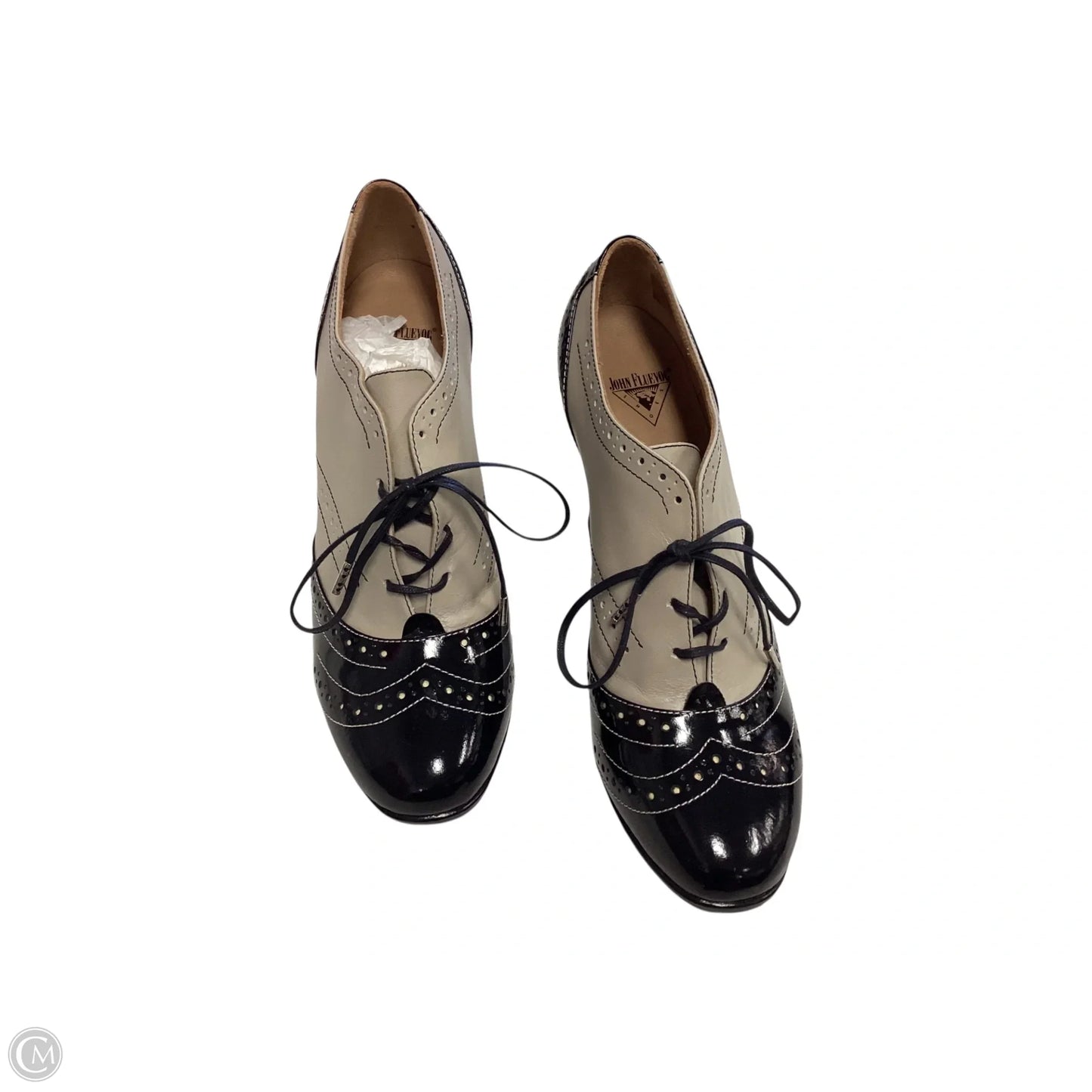 Shoes Heels Block By Cma In Black & Cream, Size: 9