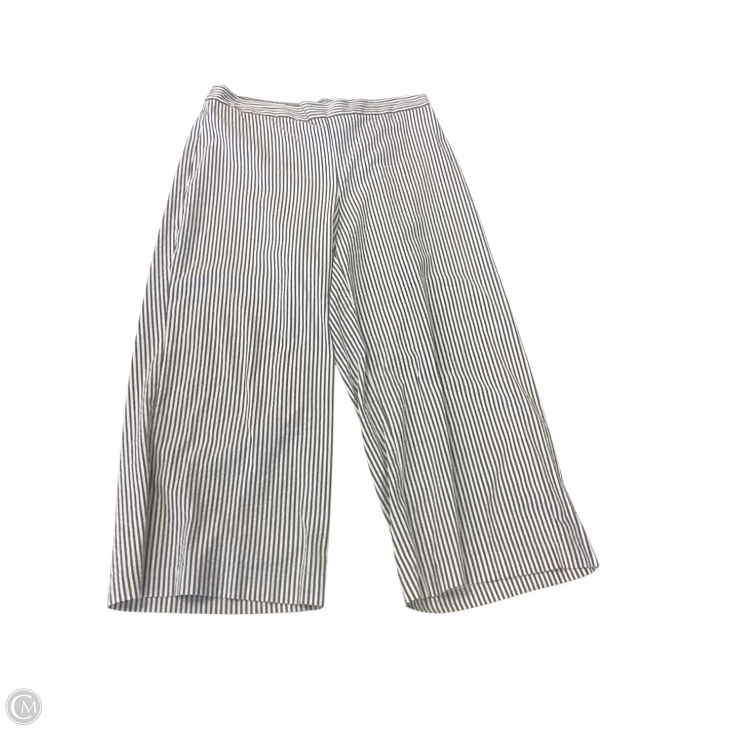 Pants Wide Leg By Anne Klein In Striped Pattern, Size: L